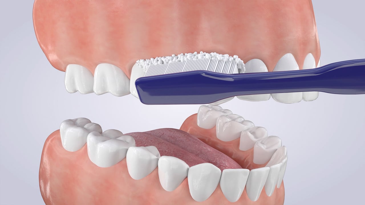 Poster image for the Proper Brushing Technique patient-education video